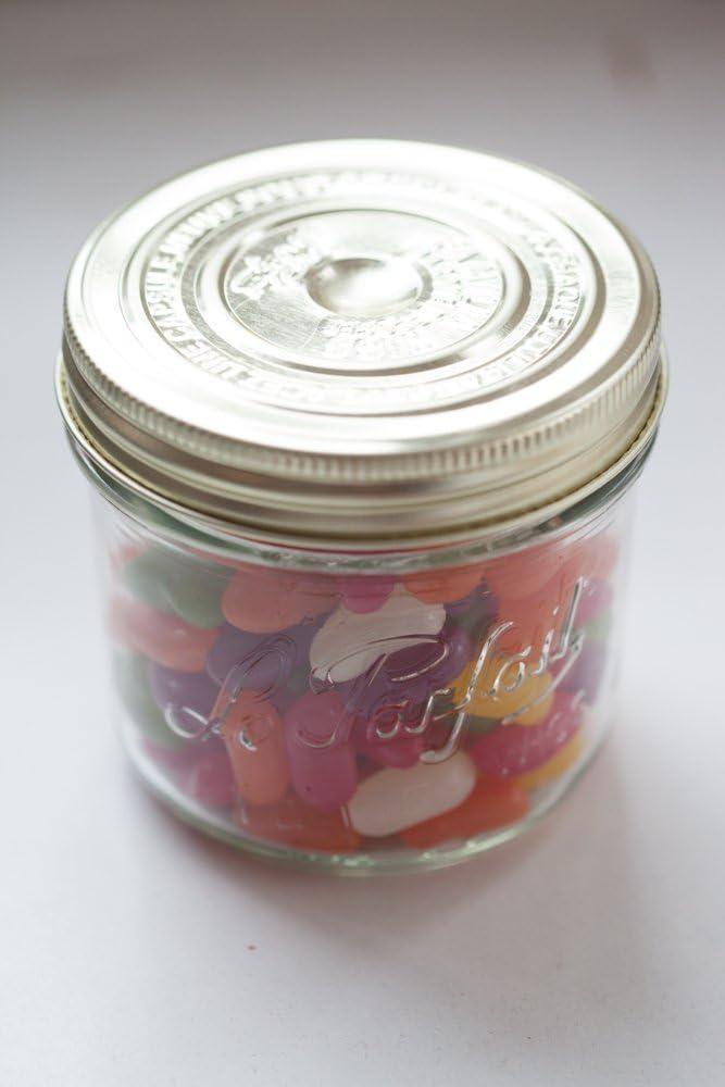 image:imageLe Parfait Familia Wiss Terrine Wide Mouth French Glass Jar wAirtight 2Piece System Gold Lids Ideal for Canning Food Storage Meal Prep Cake Jar amp DIY Crafts 7oz HalfPint Pack of 4 200ml07oz Set4