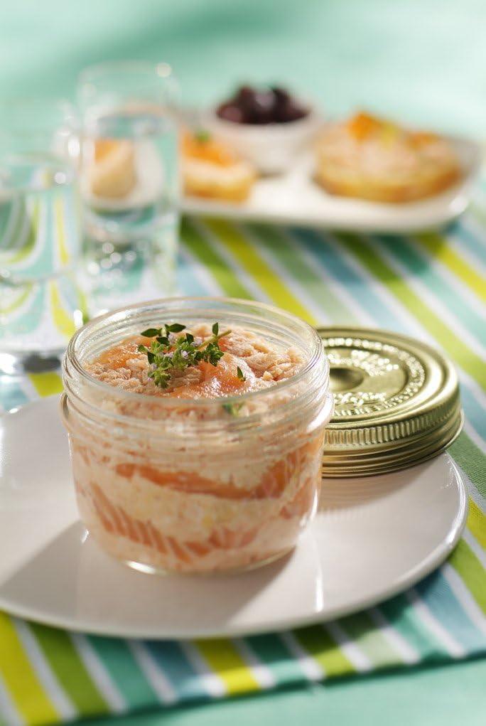 image:imageLe Parfait Familia Wiss Terrine Wide Mouth French Glass Jar wAirtight 2Piece System Gold Lids Ideal for Canning Food Storage Meal Prep Cake Jar amp DIY Crafts 16oz Pint Pack of 4 500ml750ml Set4