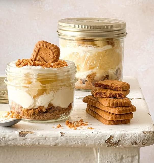 image:imageLe Parfait Familia Wiss Terrine Wide Mouth French Glass Jar wAirtight 2Piece System Gold Lids Ideal for Canning Food Storage Meal Prep Cake Jar amp DIY Crafts 7oz HalfPint Pack of 4 200ml07oz Set4