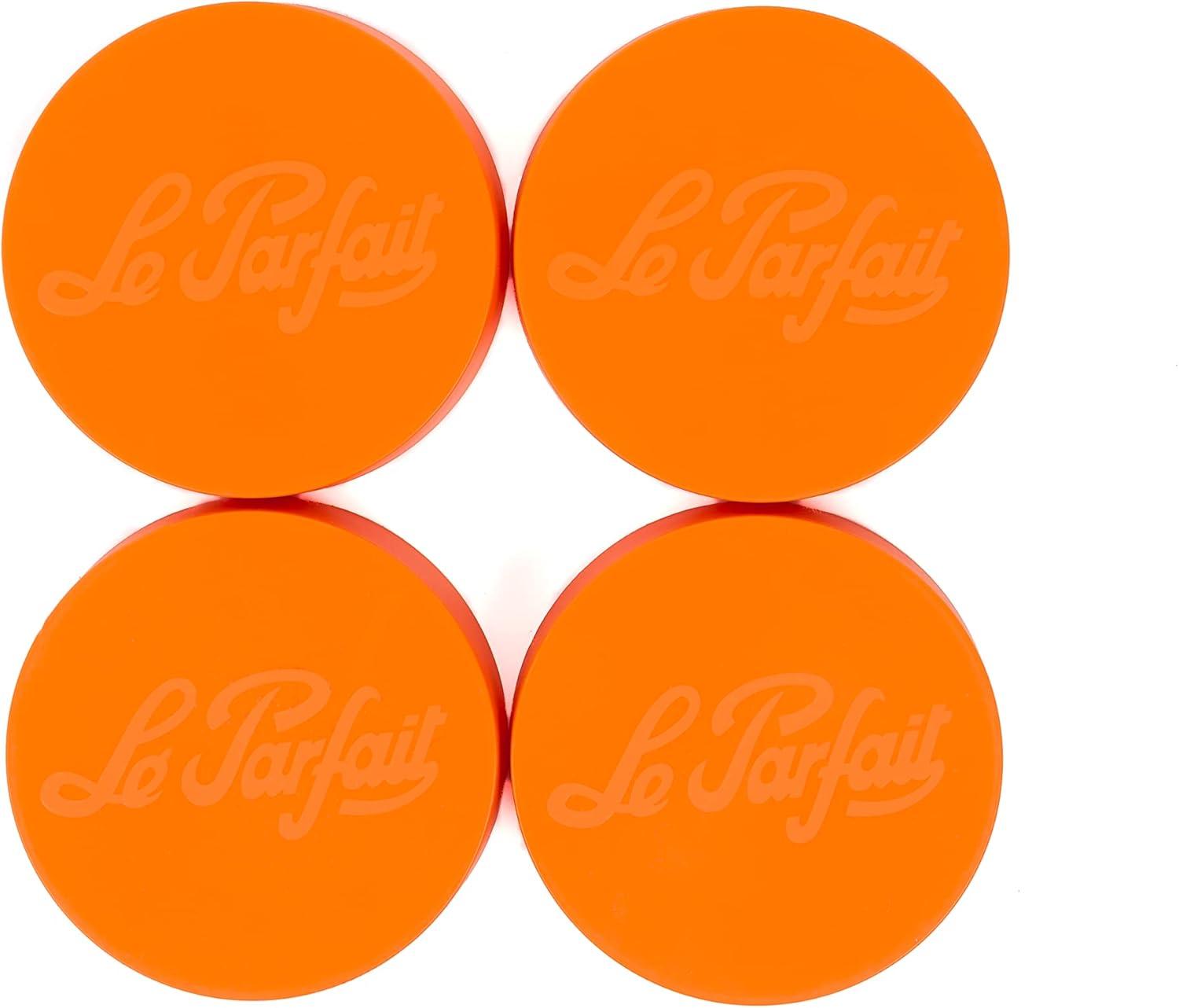 image:imageLe Parfait Screw Top Jar Wide Mouth French Glass Jar Ideal for Food and Soup Storage Canning Flour Brown Sugar and other Baking Supplies 1L32oz Pack of 4 Orange1LOrange Set4