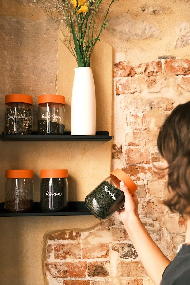 image:imageLe Parfait Screw Top Jar Wide Mouth French Glass Jar Ideal for Food and Soup Storage Canning Flour Brown Sugar and other Baking Supplies 3L96oz Single Gold3LGold Single