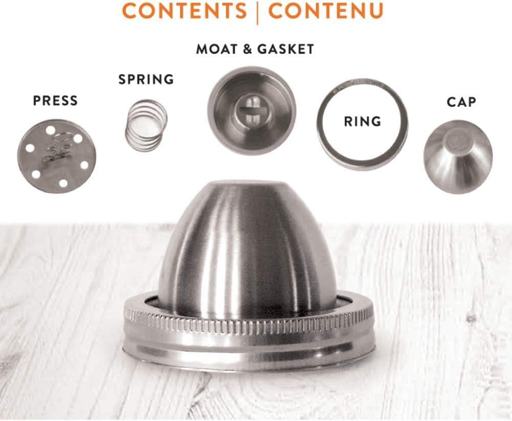 image:imageChouAmi The Little Fermenter Stainless Steel Fermenting Lid for Le Parfait Glass Canning Jars Device Only1
