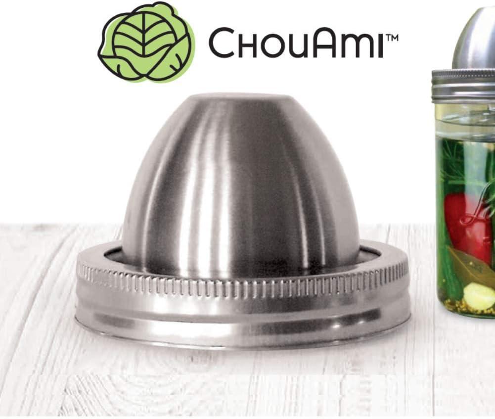image:imageChouAmi The Little Fermenter Stainless Steel Fermenting Lid for Le Parfait Glass Canning Jars Device Only1