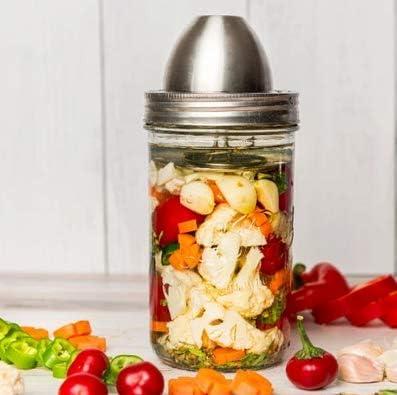 image:imageChouAmi The Little Fermenter Stainless Steel Fermenting Lid for Le Parfait Glass Canning Jars Device Only1