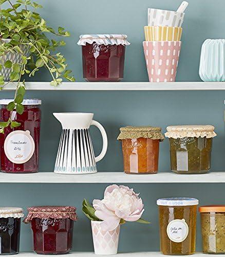 image:imageLe Parfait Jam Jars Clear Canning Jars wColorful Airtight Metal Lids Sturdy French Faceted NonSlip Glass Body Works for Jam Jelly Storage Snacks Picnic DIY 11oz Pack of 6 324ml324ml Set8 Pot