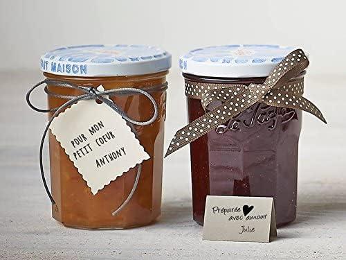 image:imageLe Parfait Jam Jars Clear Canning Jars wColorful Airtight Metal Lids Sturdy French Faceted NonSlip Glass Body Works for Jam Jelly Storage Snacks Picnic DIY 13oz Pack of 6 385ml