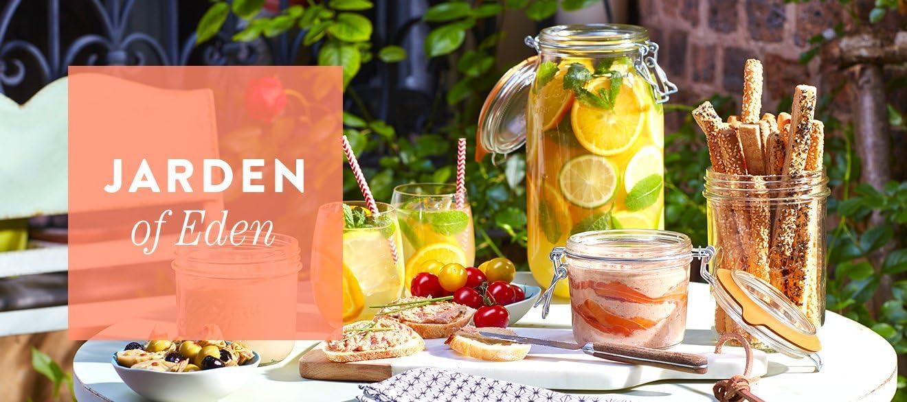 image:imageLe Parfait Super Jar 15L French Glass Canning Jars wRound Body Wide Mouth Airtight Lid Clear Glass 48ozQuart amp Half 3pk96oz Single