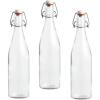 image:imageLe Parfait Bottles French Glass Milk Bottle with 48mm Printed Logo Airtight Metal Twist Cap  Used for Smoothie Water Bottle Preserved Tomato Sauce amp other Soups 32oz Pack of 6 1 LiterSwing Top 500ml 16oz3Pack