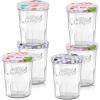 image:imageLe Parfait Jam Jars Clear Canning Jars wColorful Airtight Metal Lids  Sturdy French Faceted NonSlip Glass Body  Works for Jam  Jelly Storage Snacks Picnic DIY  13oz Pack of 6 385ml